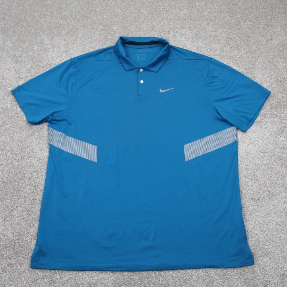 Nike Vapor Polo Shirt Mens XL‎ Blue Dri-Fit Short Sleeve Stretch Golf Pullover